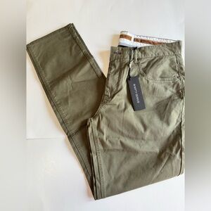 NWT!🔥Nifty Genius Men’s Stretch Chino Pants Straight Leg Size 34x33 Olive Green